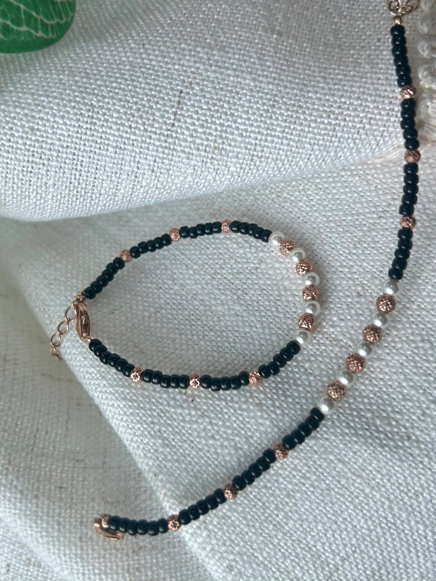 Muthumani • முத்துமணி • 925 Silver Baby Anklet/Bracelet Pair