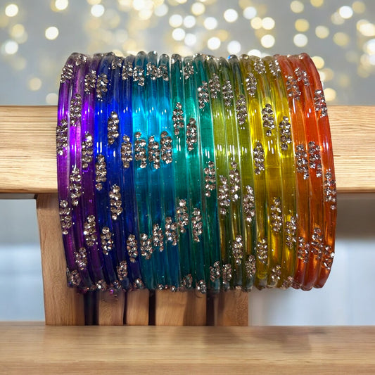 2.12 Ombre Glass Bangles • Rangoli