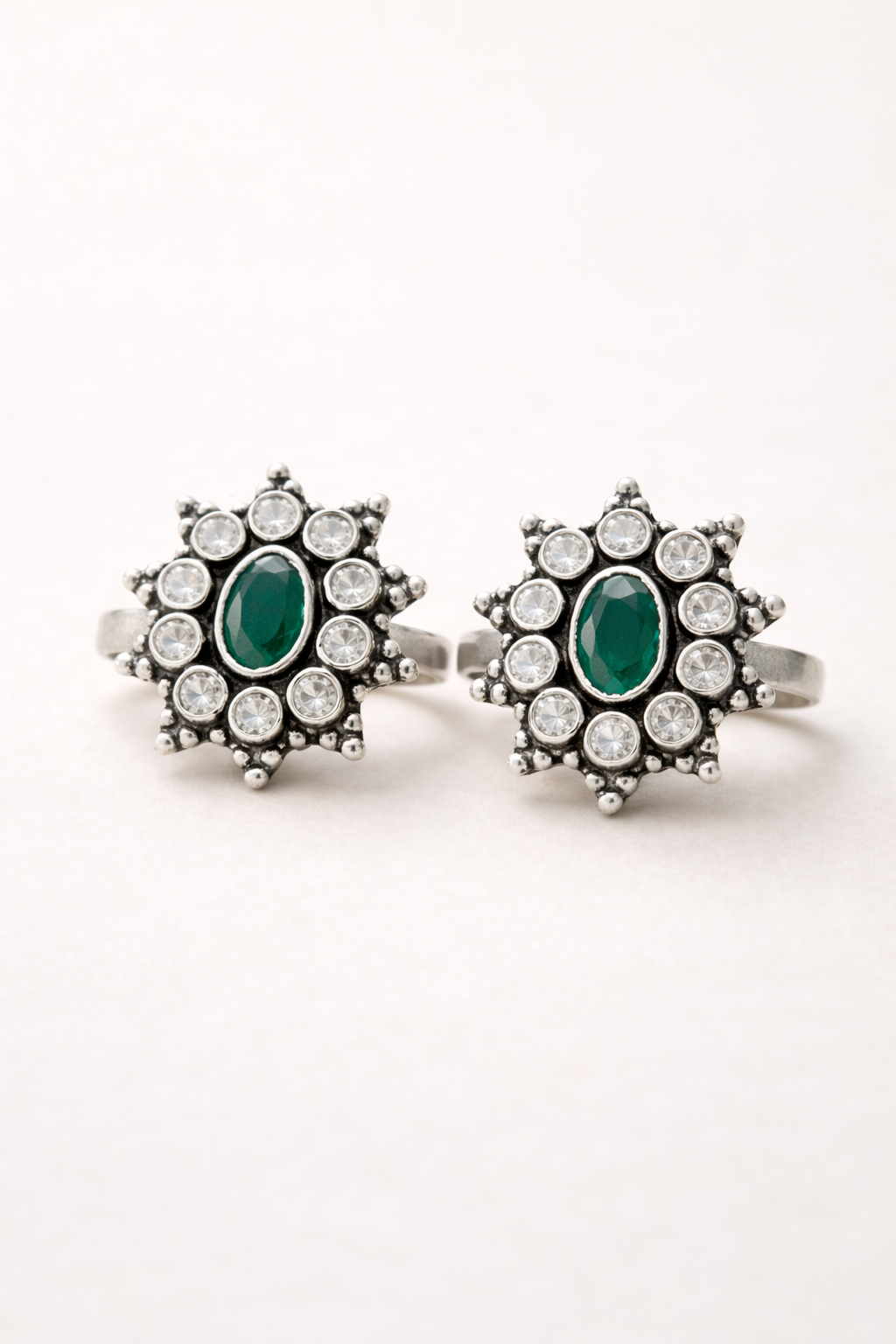Maragathamani • மரகதமணி • 925 Silver Toe Rings