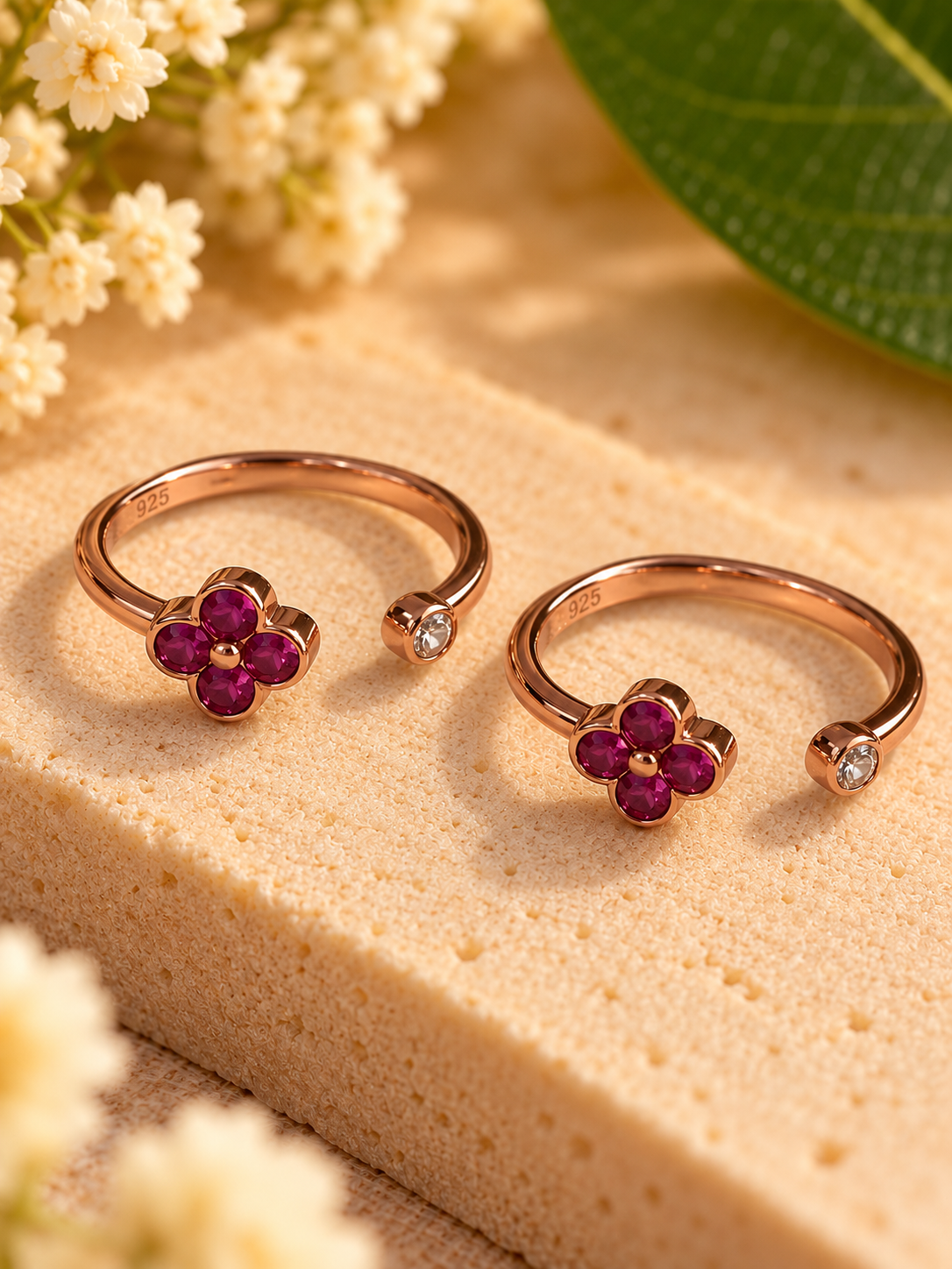Kayal • கயல் • 925 Silver Rose Gold Toe Rings