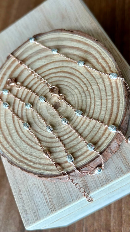 Soorlini • சுர்லினி • 925 Silver Anklets • Silver or Rose Gold