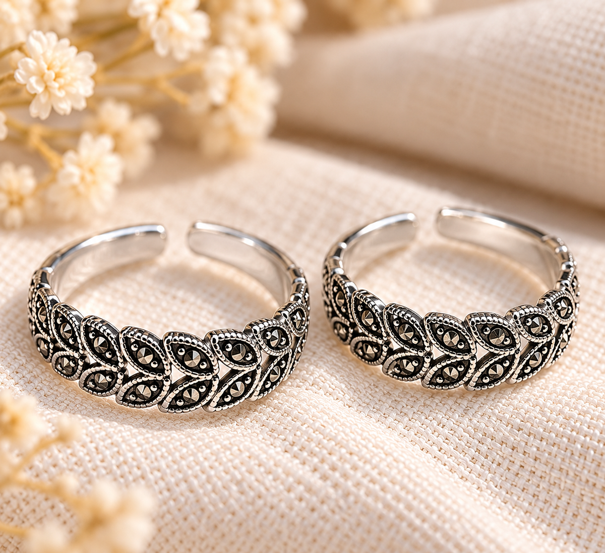 Nirali • நிரலி • 925 Silver Toe Rings