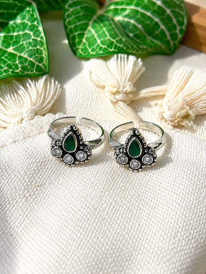 Chandrika • சந்திரிகா • 925 Silver Toe Rings