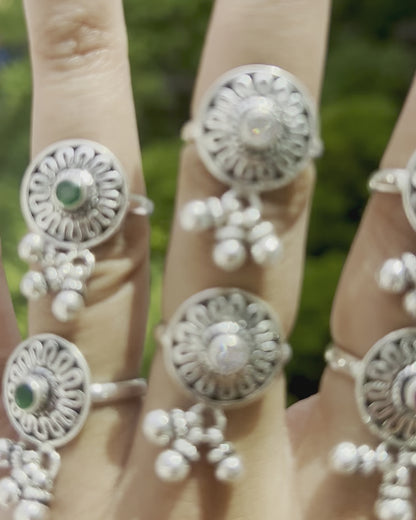 கதிரினி • Kathirini • 925 Silver Toe Rings with Muted Bells